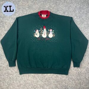 Vintage Christmas Holiday Snowman Grandma Morning Sun Sweater Sweatshirt